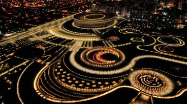 Krasnodar parkının tepesinden manzara. Galitskogo Parkı