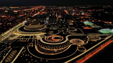 Krasnodar parkının tepesinden manzara. Galitskogo Parkı