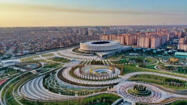 Krasnodar üzerinde gün batımı