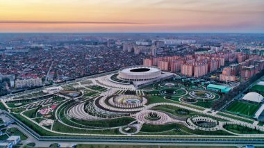 Krasnodar üzerinde gün batımı