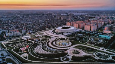 Krasnodar üzerinde gün batımı