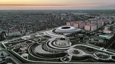 Krasnodar üzerinde gün batımı