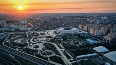 Krasnodar üzerinde gün batımı