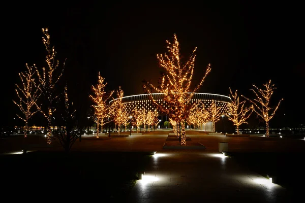 Night Park Galitskogo Krasnodar — Stock Photo, Image