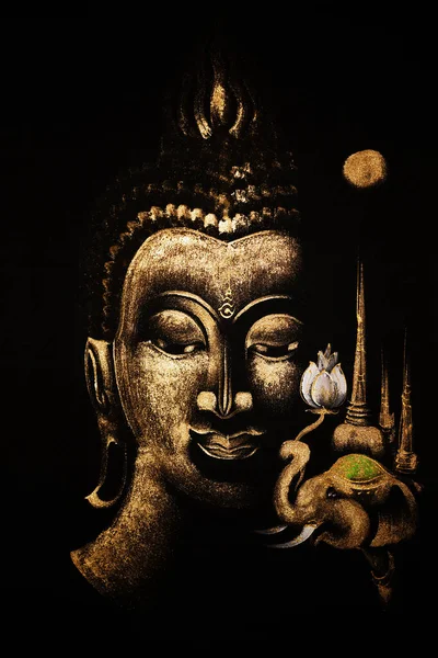 Kép Buddha Vásznon — Stock Fotó