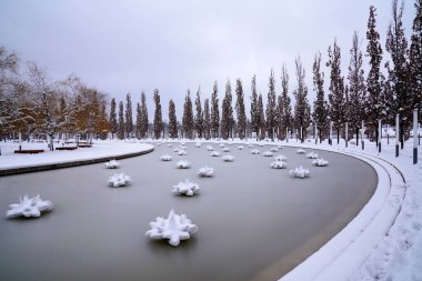 Krasnodar 'daki kış parkı. Galitskogo Parkı
