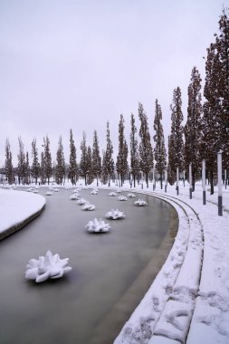 Krasnodar 'daki kış parkı. Galitskogo Parkı
