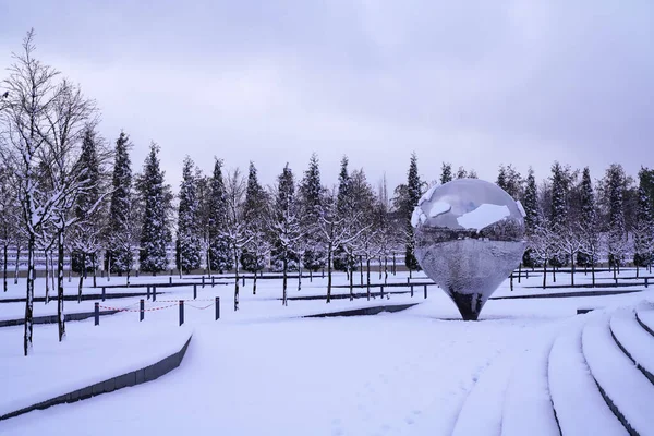 Голые Деревья Краснодарском Зимнем Парке — стоковое фото