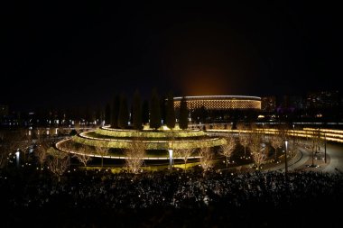 Krasnodar 'daki gece parkı Galitskogo