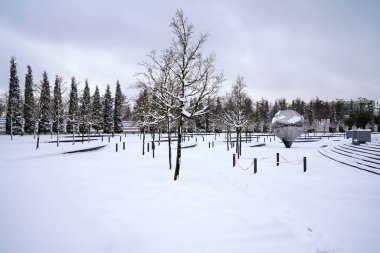 Krasnodar 'daki kış parkı. Galitskogo Parkı