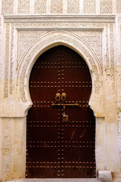 Porte Traditionnelle Artisanale Maroc — Photo