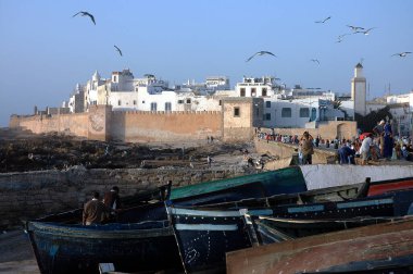 Fas 'taki Essaouira' daki eski Portekiz mimarisi.