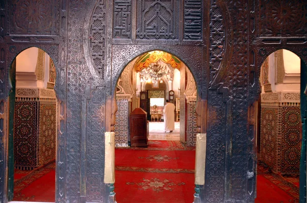 Мавзолей Мулая Идрисса Фесе Марокко — стоковое фото
