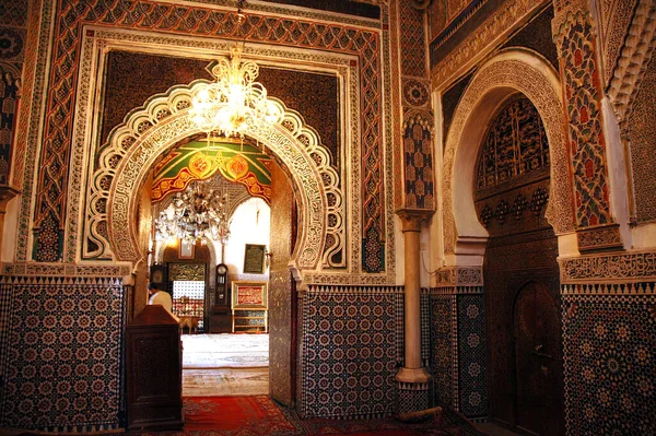 Мавзолей Мулая Идрисса Фесе Марокко — стоковое фото