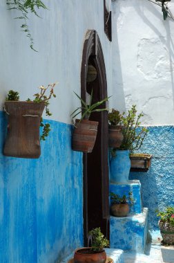 Fas 'ın eski kentlerinin sokağı