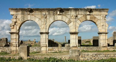 Fas 'taki Volubilis Arkeolojik Alanı