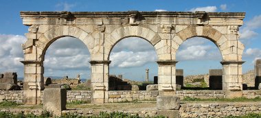 Fas 'taki Volubilis Arkeolojik Alanı