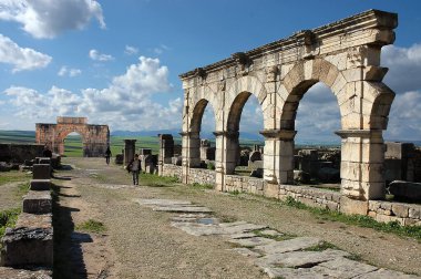 Fas 'taki Volubilis Arkeolojik Alanı