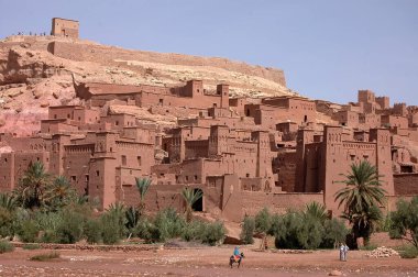 Fas 'ın Ouarzazate kentinden AIT BEN HADDOU Kasbah
