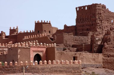  Fas 'ın Ouarzazate kentinden Kasbah