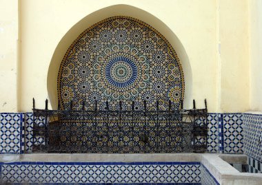 handcrafted fountain in Morocco