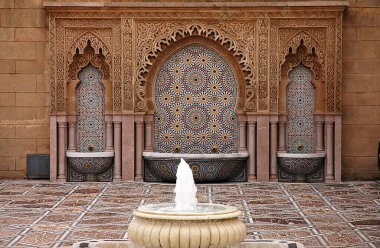 handcrafted fountain in Morocco