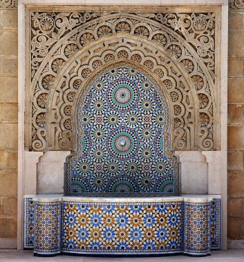 handcrafted fountain in Morocco