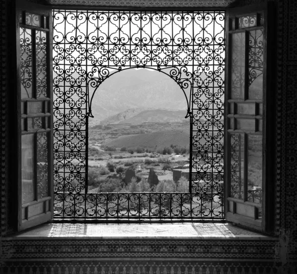 Внутрішня Частина Касба Марокко Чорно Білому — стокове фото