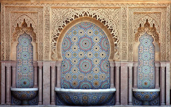 Schöne Handgefertigte Brunnen Marokko — Stockfoto