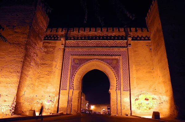 Architektura Starego Miasta Meknes Maroku — Zdjęcie stockowe