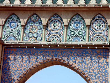 Fas 'taki eski Meknes kasabasının mimarisi.