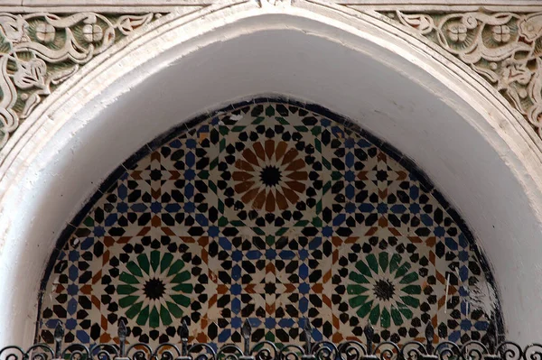 Traditionelle Und Handwerkliche Zellige Fliesen Marokko — Stockfoto