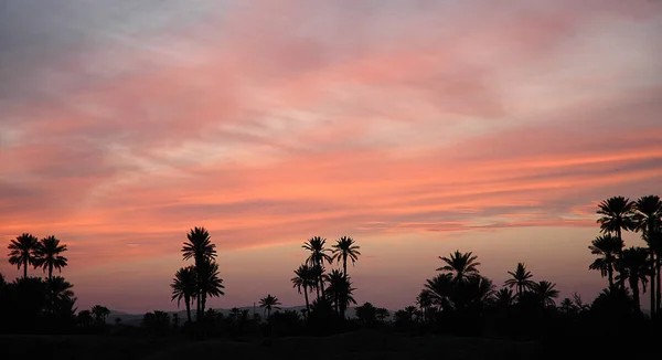 Schöner Sonnenuntergang Mit Schöner Spiegelung Über Dem Meer Marokko — Stockfoto