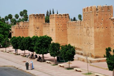 Eski Kasbah veya Ksar (eski şehrin tahkimatı) Fas 'ta