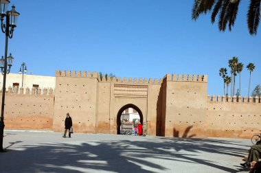 Fas 'ın doğusunda, Oujda' daki kötü al gharbi büyük tarihi kapısı.