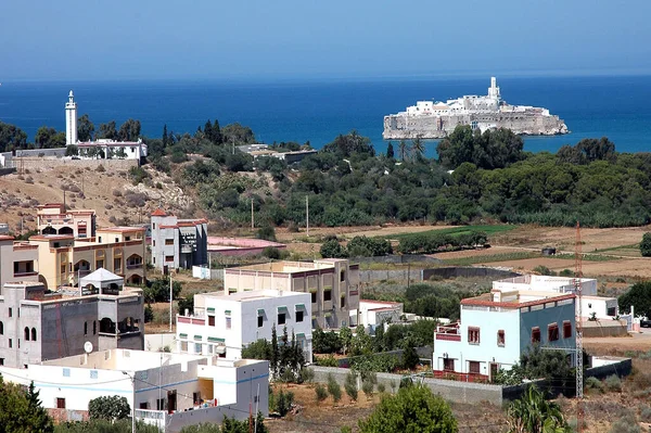 Fas 'taki Al Hoceima adlı turist kasabası.