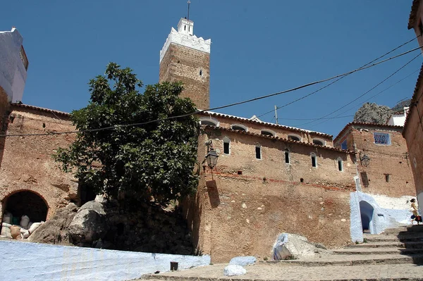 Błękitne Miasto Chefchaouen Północnym Maroku — Zdjęcie stockowe