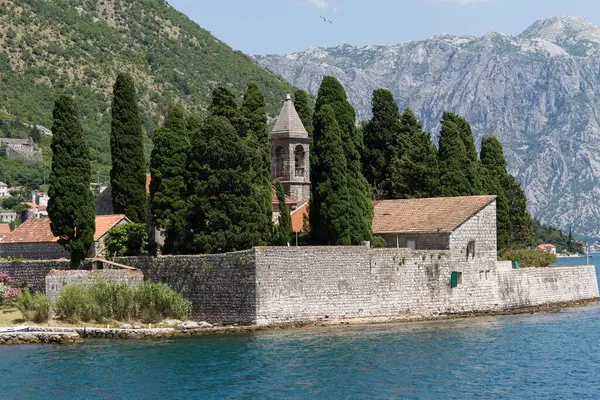 Montenegro Bahía Kotor Vista Desde Yate — Foto de Stock