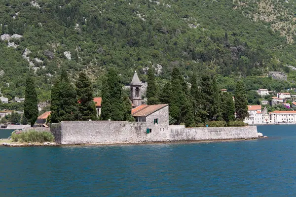 Montenegro Bay Kotor Vista Iate — Fotografia de Stock