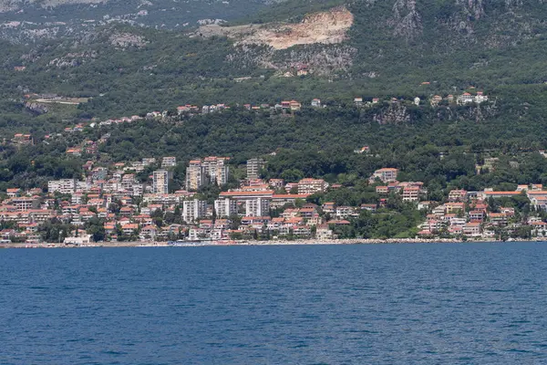Черногорский Залив Котор Вид Яхты — стоковое фото