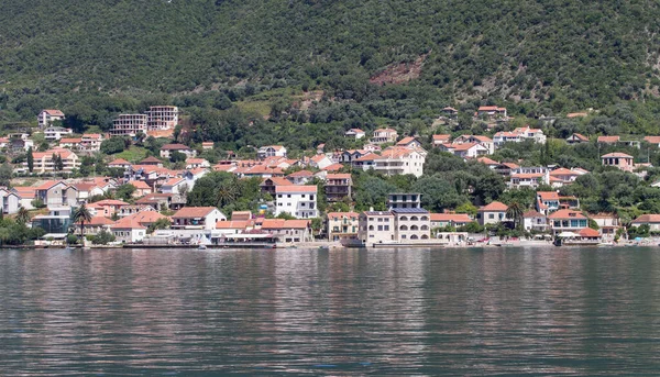Чорногорська Затока Котор Дивиться Яхти — стокове фото