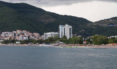 Karadağ Kotor Körfezi dağ manzarası, şehir