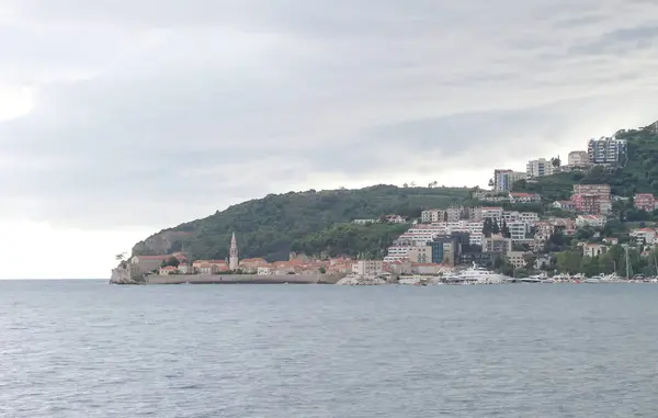 Montenegro Bay Kotor Båt Utsikt — Stockfoto