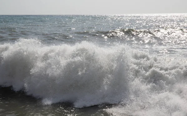 Déli Part Krím Tenger Hullámai Tavasz — Stock Fotó