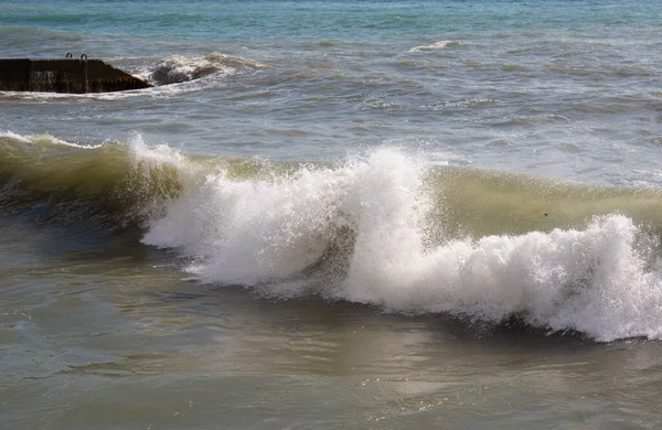 Southern Coast Crimea Sea Waves Spring — Stock Photo, Image