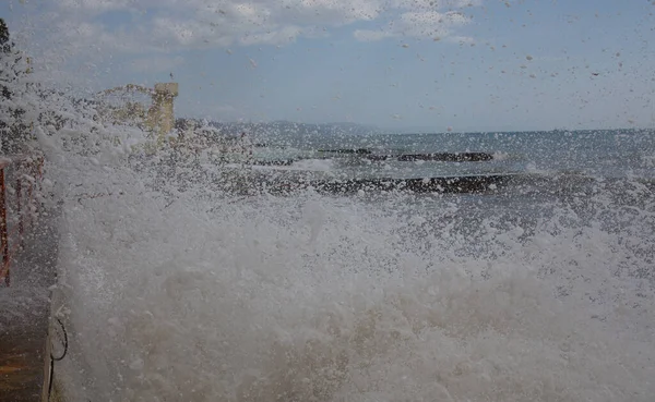 Southern Coast Crimea Sea Waves Spring — Stock Photo, Image