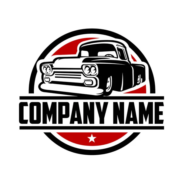 Klasický Hotrod Pickup Truck Logo Šablony — Stock fotografie