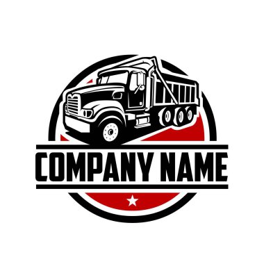 Bahşiş kamyonu. Çöp kamyonu. logo şablonu