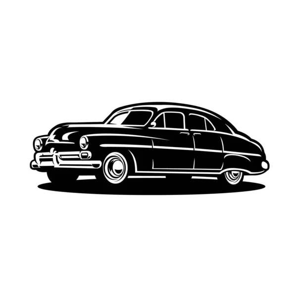 Vintage Coche Coche Clásico Vector Ilustración Aislado — Archivo Imágenes Vectoriales