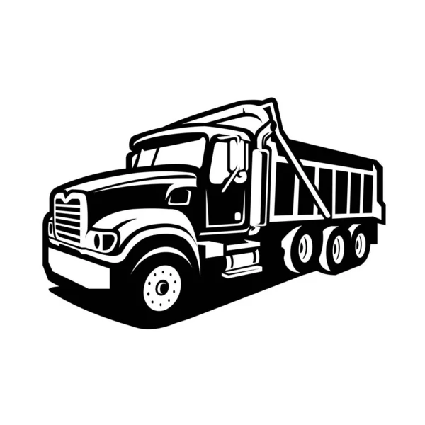 Φορτηγό Τίπερ Σκουπιδιάρικο Εικονογράφηση Διανύσματος — Διανυσματικό Αρχείο